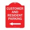 Signmission Reserved Parking Customer & Visitor Parking W/ Left Arrow Heavy-Gauge Alum, 18" x 24", RW-1824-23053 A-DES-RW-1824-23053 - alternate 1